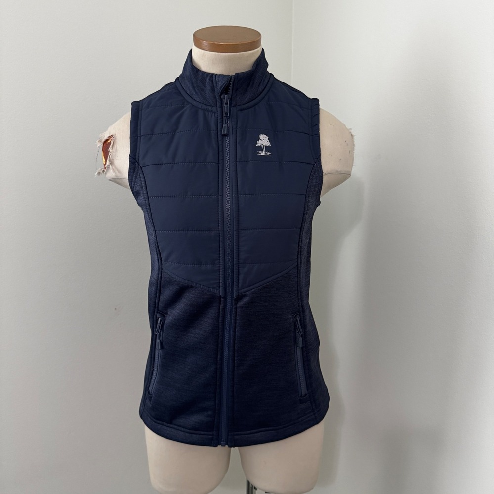 Levelwear XS Navy Blue Vest Full Zip Pockets Golf Outerwear